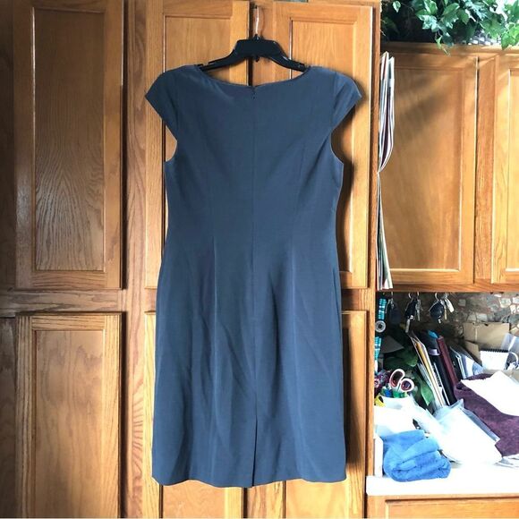 Adrianna Papell Classic Scoop Neck Cap Sleeve Sheath Dress - 12 - Picture 8 of 13